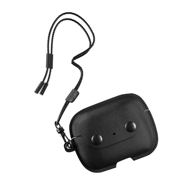 AirCase - AirPods Pro Leather Necklace Case - Black