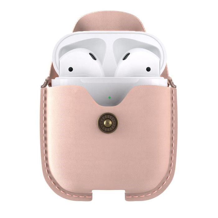 AirCase - AirPods Leather Necklace Case - Rose